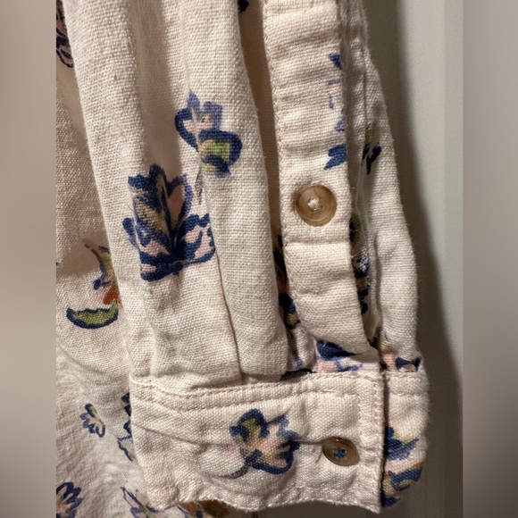 Anthropologie Pilcro Floral Flannel Button Up Oversized - Picture 5 of 7